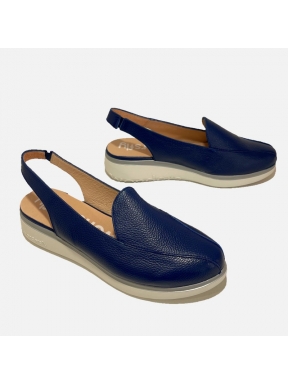 Zapato Destalonado WONDERS Piel AZUL