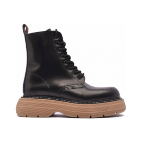 Botín Militar ALPE Boho Chic Piel NEGRO