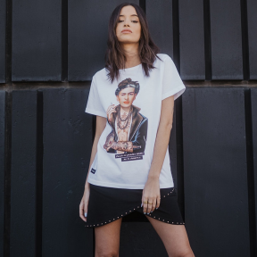 Camiseta Unise BE HAPPINESS Frida BLANCO
