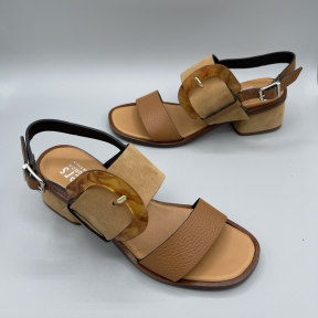 Sandalia Hebilla PLUMERS Combi CUERO