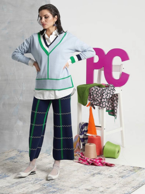 Jersey Pico PAME CARRIONI Bandas CELESTE