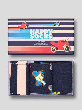 HAPPY SOCKS 3-Pack Navy Gift Set 36/40