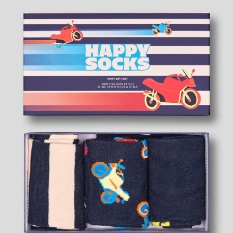 HAPPY SOCKS 3-Pack Navy Gift Set 36/40