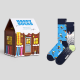 HAPPY SOCKS 2-Pack Skiing Chalet 36/40