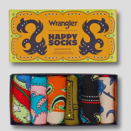 HAPPY SOCKS 6-Pack WRANGLER Rodeo 36/40