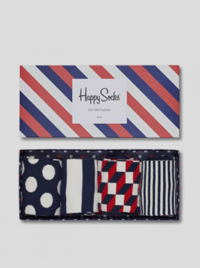 HAPPY SOCKS 4 Pack Classic Navy 36/40