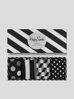 HAPPY SOCKS 4 Pack Classic B&W 36/40