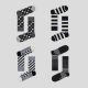 HAPPY SOCKS 4 Pack Classic B&W 36/40