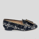 Slipper MIUXA Tweed Chanel NEGRO