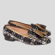 Slipper MIUXA Tweed Chanel NEGRO