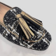 Slipper MIUXA Tweed Chanel NEGRO