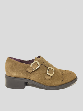 Zapato Hebillas FUNCHAL LADY Ante TABACO