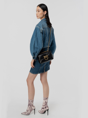 Bolso Love Puff Mini PINKO Oro NEGRO