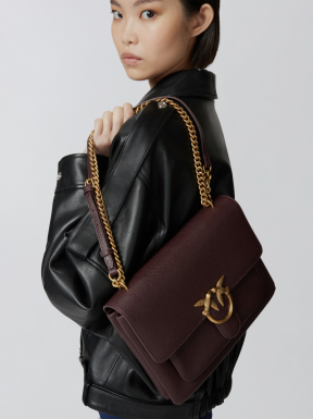 Bolso LoveOneSoftBig PINKO Oro BERENJENA