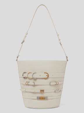 Bolso Cubo Grande PINKO CorreasPielCRUDO