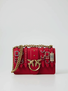 Bolso LoveOne Mini PINKO CorreasPielROJO