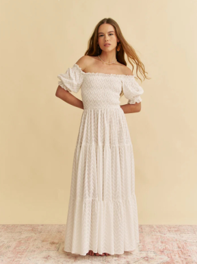 Vestido Bordado JAASE Claudette BLANCO