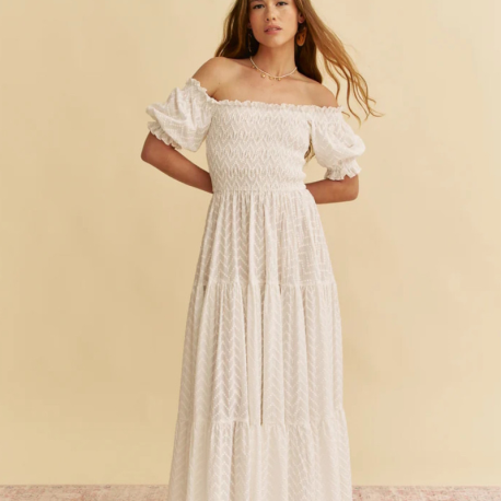 Vestido Bordado JAASE Claudette BLANCO