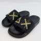 Chanclas Mujer SUN68 Logo Strass NEGRO