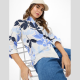 Camisa Vicki BRAX Lino Estampado AZUL