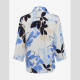 Camisa Vicki BRAX Lino Estampado AZUL