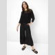 Pantalón Palazzo Melli S BRAX Lino NEGRO