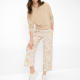 PantalónMaineS BRAX Lino Estampado BEIGE