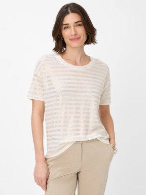 Camiseta Candices BRAX Lino Rayas BEIGE