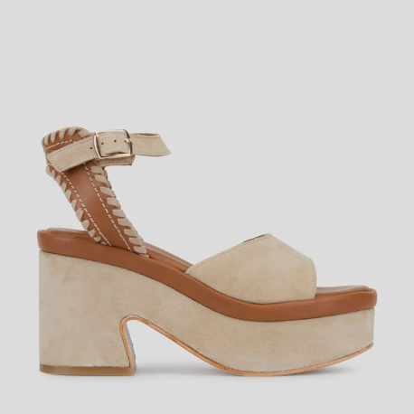 Sandalia Tacón JANET&JANET Combi BEIGE