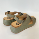 Sandalia Cruzada BUENO Espiga KHAKI