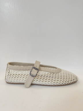 Bailarina Rejilla BUENO Piel Combi BEIGE